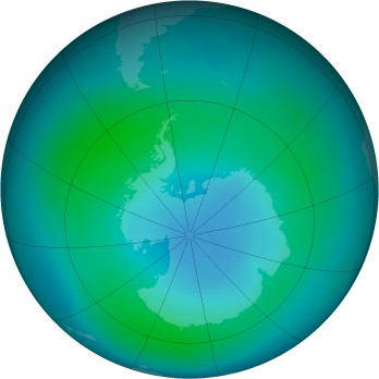 Antarctic ozone map for 2011-02